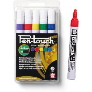 image:imageSAKURA 42591 5Piece 20mm Pentouch Paint Marker Medium Gold Silver Copper White and Black5 Count Pack of 1