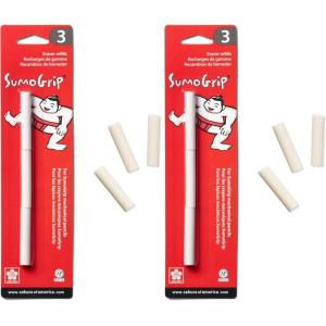 image:imageSAKURA 50250 SumoGrip Mechanical Pencil Eraser Refill 3  Pack  White1 Count Pack of 6