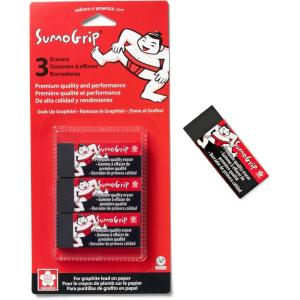 image:imageSAKURA 50258 Sumogrip Premium Block EraserSumoGrip Premium Block Eraser B80  3 CT