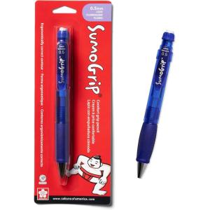 image:imageSAKURA 50286 SumoGrip 07mm Pencil with Eraser Clear GrayClear Blue