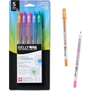 image:imageSAKURA 58530 5Piece Gelly Roll Assorted Colors Silver Shadow Pen SetSilver