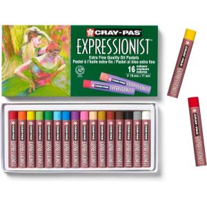 image:imageSAKURA Cray Pas Expressionist Oil Pastels Assorted Colors 16Pack 16 Color Set