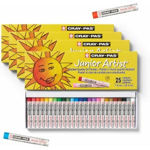 image:imageSAKURA CrayPas Junior Artist Oil Pastel Set  Soft Oil Pastels for Artists  12 Colors  6 Sets of 121 Count Pack of 4