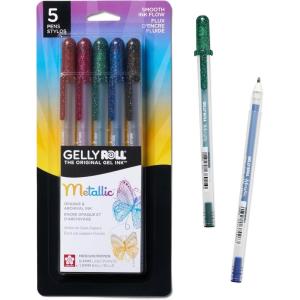 image:imageSAKURA Gelly Roll Metallic Gel Pens 6 Piece Gold 6 PackDark Metallic Gel