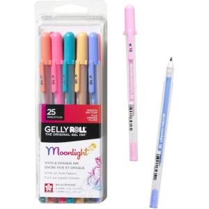 image:imageSAKURA Gelly Roll Moonlight Size 10 Gel Pens  Bold Point Ink Pen for Journaling Art Calligraphy or Drawing  Assorted Colored Ink  Bold Line  25 Pack