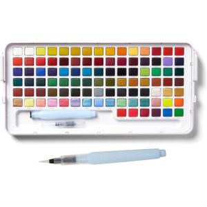 image:imageSAKURA Koi Studio Water Color Paint Set 96 Cake Colors wWater Brush XNCW96N