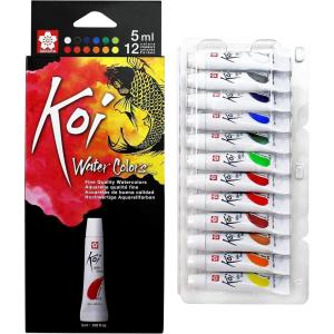 image:imageSAKURA Koi Water Color Paint 5ml Tubes 12 Colors XMW5L12SET12 Colors