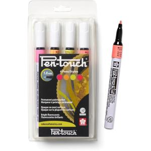 image:imageSAKURA Pentouch Fluorescent Paint Markers Fine Tip 4 PK 42393