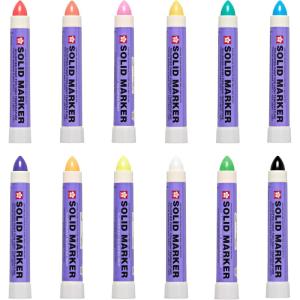 image:imageSAKURA Solid Marker  MessFree Paint Marker Set for Indoor amp Outdoor Applications  MultiSurface  No Drip  Quick Drying  Trimmable Tip  NonToxic  Assorted Colors  12 Count