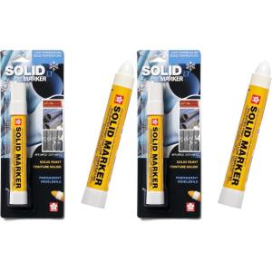 image:imageSAKURA Solid Paint Markers with Twist Up Tip  Low Temperature Permanent Marker Pens  Window Wood amp Glass Marker  White Paint  1 Pack1 Count Pack of 2