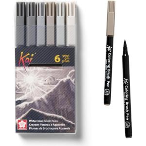 image:imageSAKURA XBR24SA 24Piece Koi Assorted Coloring Brush Pen SetGray