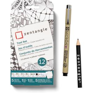 image:imageSAKURA Zentangle Tiles 35 Black12Piece Set  35
