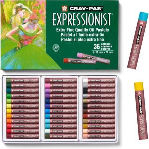 image:imageSakura 36Piece CrayPas Expressionist Assorted Color Oil Pastel Set XLP36