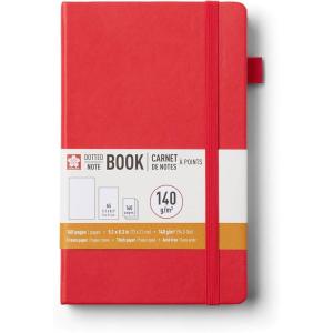 image:imageSakura Notebook Dotted A5  JapaneseInspired Dotted Notebook for Effortless Writing  140 GSM Paper  Hardcover  Expandable Inner Pocket  FlatLay Stitch Binding  51 x 83  Japanese KerriaPlum Blossom