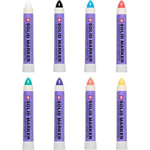 image:imageSakura Solid Paint Markers  8 Permanent Marker Paint Pens  Window Wood amp Glass Marker  Assorted Colors  White Black Yellow Orange Purple Blue Red amp Green  8 Pack