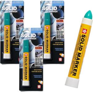 image:imageSakura Solid Paint Markers  Permanent Marker Pens  Window Wood amp Glass Marker  Yellow Paint  3 PackGreen